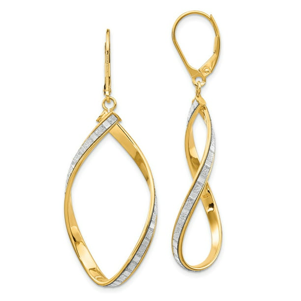 Details about   14K Solid Yellow Gold Earrings Round Cut Leverback 3-Stone "Trilogy" CZ 1.90 CTW